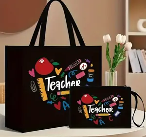 Teacher Tote bag & handbag set - Magnetic Buckle Design