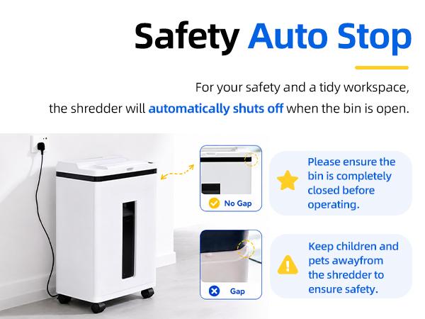 QUIETLEMON P-5 Heavy Duty Microcut Paper Shredder for Home Office & Small Business, 40 Min Continuous Run, 200-Sheet Auto Feed, 7-Sheet Manual Feed, Shreds Credit Cards & Staples, 5.8 Gal Bin, Computer Accessories, Microcut Shredder, 5.8 Gallon Bin
