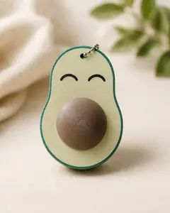Avocado Fidget Spinner Keychain, Stress Relief Toy, 3D Printed, Backpack Charm, Sensory Gift