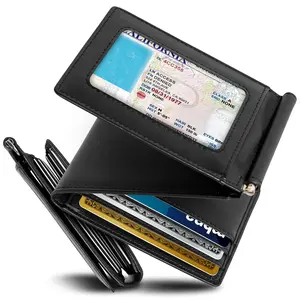 Mens Wallet Trifold Wallet With Removable Money Clip RFID Blocking Wallets for Men
