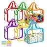 Kids' Thick PVC Rectangle Classic Zipper Pouches (Pack of 6) - Waterproof, Dustproof Organizers, Reusable Storage Supplies for Puzzles, Travel