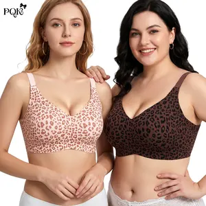 PQK Jelly Bras Women Seamless Bra Wireless Push Up No Underwire Full Coverage Bras plus size Comfort Sports T-Shirt Bra summervibes soft
