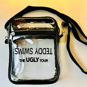 Custom Clear Crossbody Bag The Ugly Tour Transparent Purse with Black Adjustable Strap, front Pocket and Zipper Closure Concert Stadium Approved