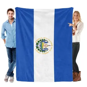 El Salvador Flag Blanket,Super Soft Fleece Blanket, Suitable For Multiple Scenes, Perfect For Sofas, Beds, Cars, And Offices, Skin-Friendly And Safe For Any Skin Type, An Ideal Gift For Everyone.