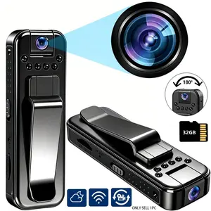 1080P Vlogging Camera, Wearable Body Cam with Night-Viision & 180° Rotation Lens,Portable Handheld DV Recorder for Cycling, Skiing, Hiking and Travel