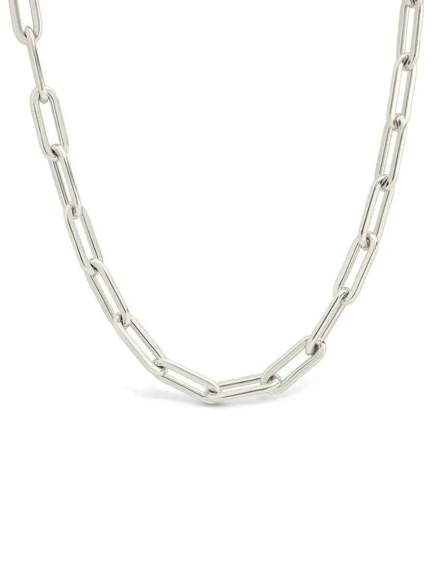 Sterling Silver Paperclip Chain Necklace Sterling Silver Paperclip Chain Necklace