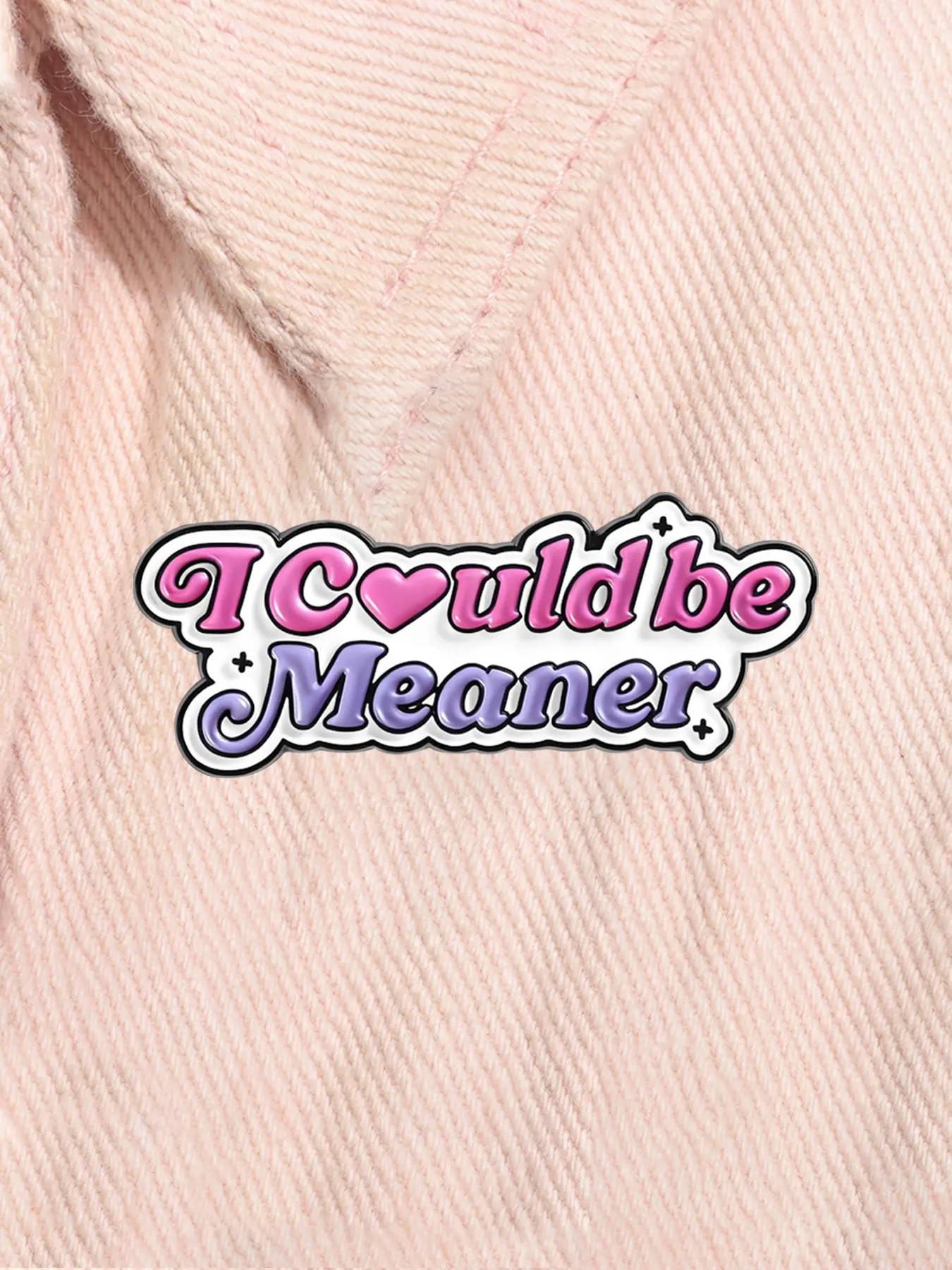 I Could Be Meaner Enamel Pin Funny Satirical Quotes Humorous Phrases Alloy Brooch Vibrant Look Lapel Backpack Badge Fashion Jewelry Accessories Gift for Friends Fashion Accessory Enamel Lapel Pins