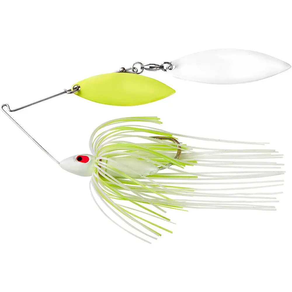 Screamin Eagle Double Willow Spinnerbait Artificial Lure, 1/2 oz Fishing Gear with Chip-Resistant Painted Head, Nickel Frame, 1/4 oz Wire Frame Fit, Stainless Steel Epoxy Blades, Sampo Ball Bearing Swivel, Durable Hardware for Aggressive Bass Anglers