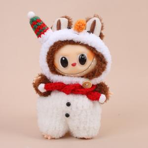 Labubu costume, handmade crochet set for 17 cm doll, Labubu doll Christmas dress-up, unique gift for doll lovers (doll not included)