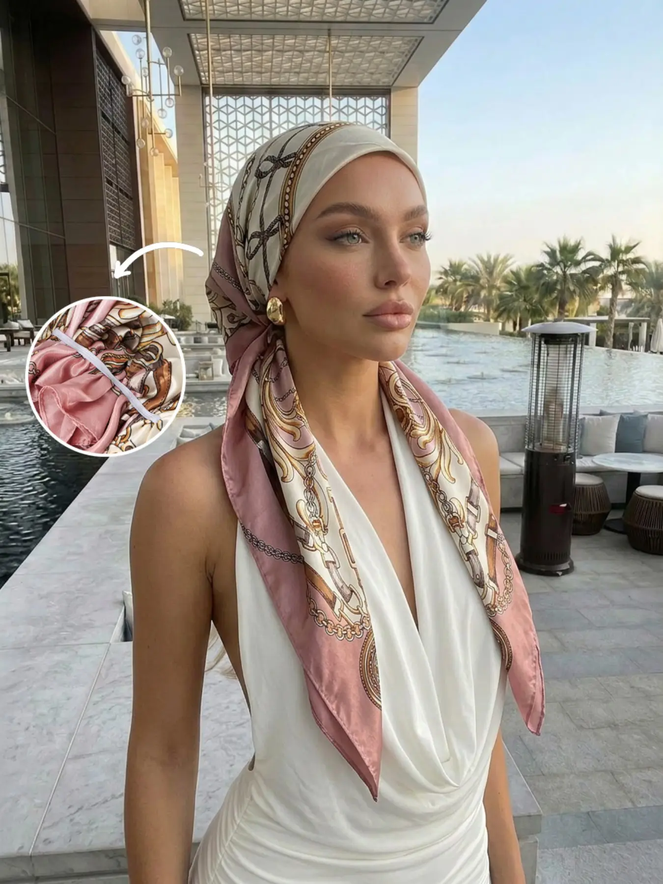 Women's Leopard Print Hair Cap, Breathable Lightweight Scarf, Satin Elastic Headband, Fashion Daily Accessory, All Seasons, Decorative Scarf, Fashion Headscarf, Breathable Head Wrap, Head Wrap Turban, Fashion Hair Scarves