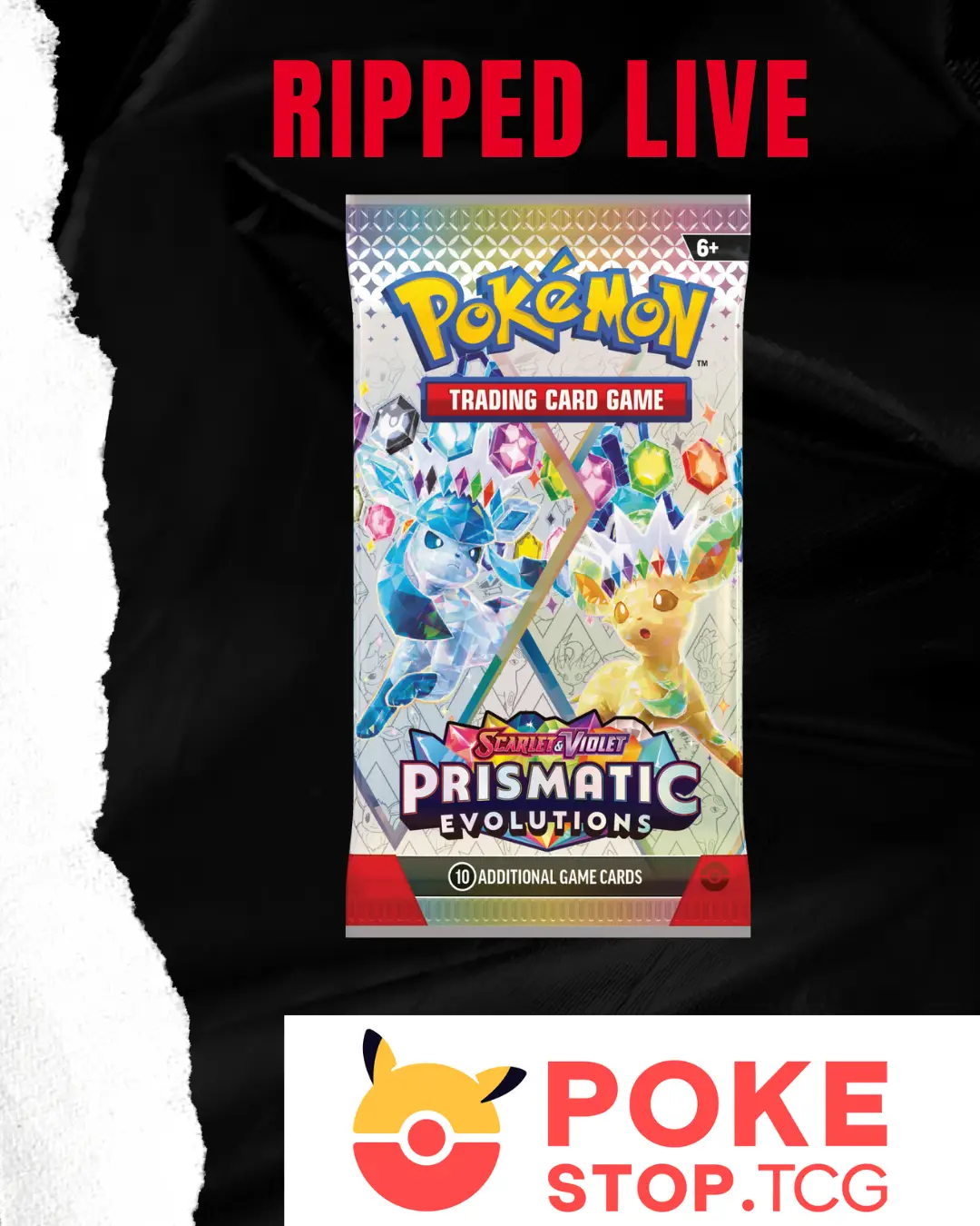 Pokemon Prismatic Evolutions Booster Pack (Ripped Live)