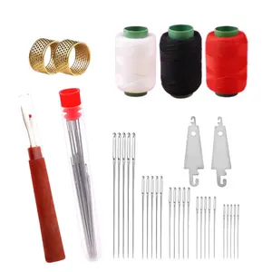 34-pieces Home sewing set，Big Eye SteelNeedles Set，Sewing Needles Kit for DlY Sewing Projects，Thin Handmade Quilting，Christmas Sewing Set