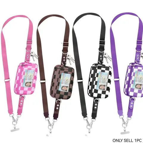 The grid-patterned, adjustable window-style wallet/phone strap features modular design for ease of use. It's an ideal gift, perfect for card exchanges, Adjustable Phone Lanyard, Mobile Phone Lanyard, Cell Phone Lanyard, Phone Accessories