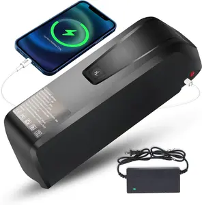 Ebike Battery 48V 20AH with 3A Fast Charger & 50A BMS for 0-1800W Motor Electric Bike & Motorcycle Keys Weather Resistant Dual-Port Charging Universal Compatibility