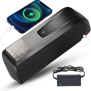 Ebike Battery 48V 20AH with 3A Fast Charger & 50A BMS for 0-1800W Motor Electric Bike & Motorcycle Keys Weather Resistant Dual-Port Charging Universal Compatibility