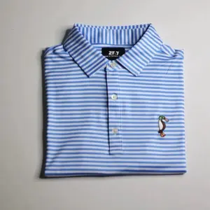 24.7 Hunt  Blue Striped Duck Golf Polo X-Large Hunting Outdoors