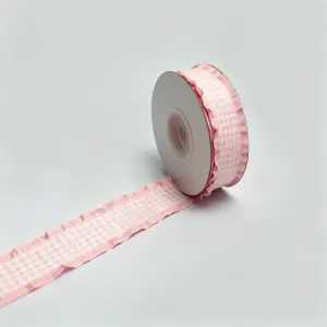10 Yards Continuous Double Ruffle Ribbons for Wedding Bridal Shower Décor, Gift Wrapping, Birthday, Sewing and Crafts