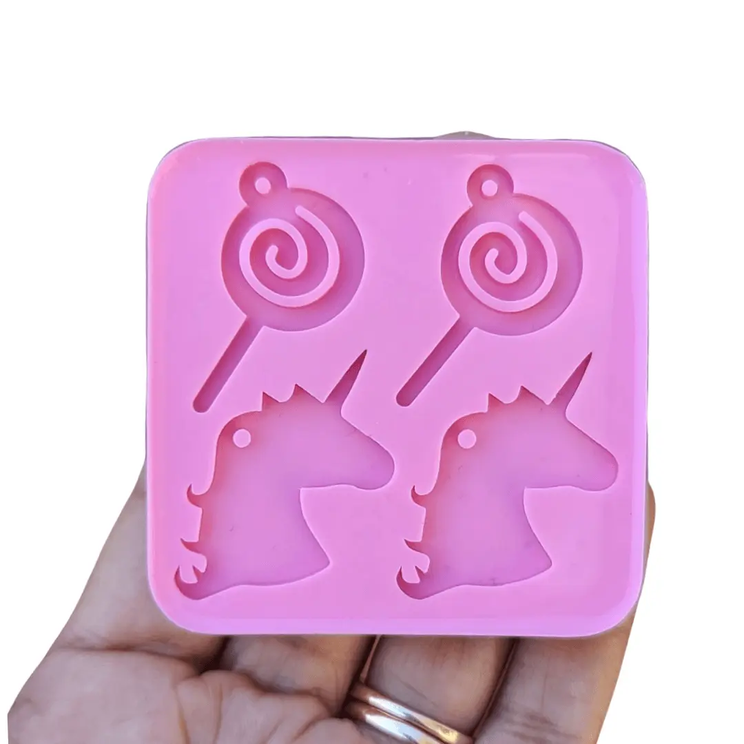 Unicorn Silicone Mold - Lollipop Silicone Mold for Earrings