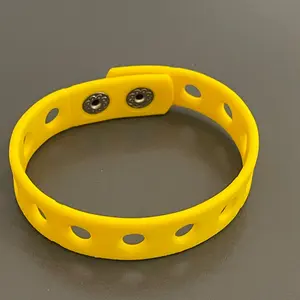 Yellow Wristbands for Shoe  Charms Adjustable Bracelet 8"