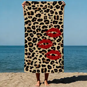 Modern checkered aesthetic beach towel | 280 g ultra-light microfiber | compact towel for picnics and travel