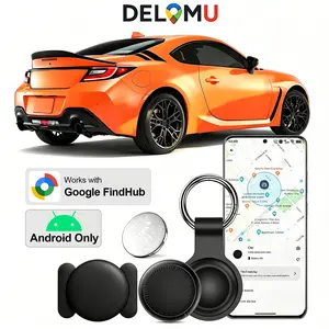 [Summervibes] Magnetic Tracker for Cars,Wallets,Keys,luggages & Pets,(Android Only) Minimalist Design Item Finder,Trackers Device with IP67 Weatherproof Magnetic Case,Anti-lost Device,Works with Google Find Hub For Android,Replaceable Battery Protection