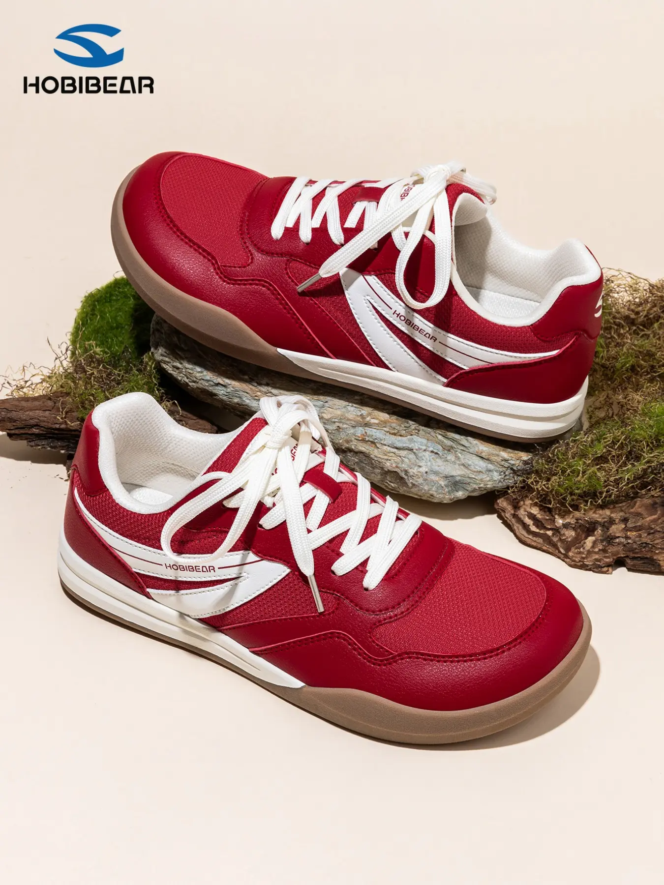 Hobibear Spring Mesh Wide Head Shoes, Unisex Lifestyle Shoe Low Top Trainer Casual Trainer Sneakers, Durable Anti-Slip Rubber Sports Shoes, Comfortable and Versatile Footwear, Walking Shoes