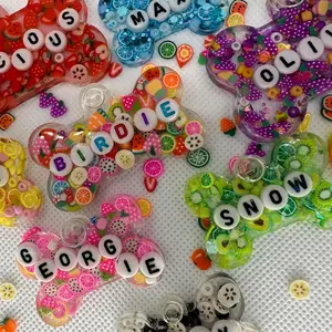 Custom Dog ID Tags, Custom Resin Dog Tags, Sparkle Dog Tags, Personalized Pet Tag, Handmade Dog Tag, Handmade Items