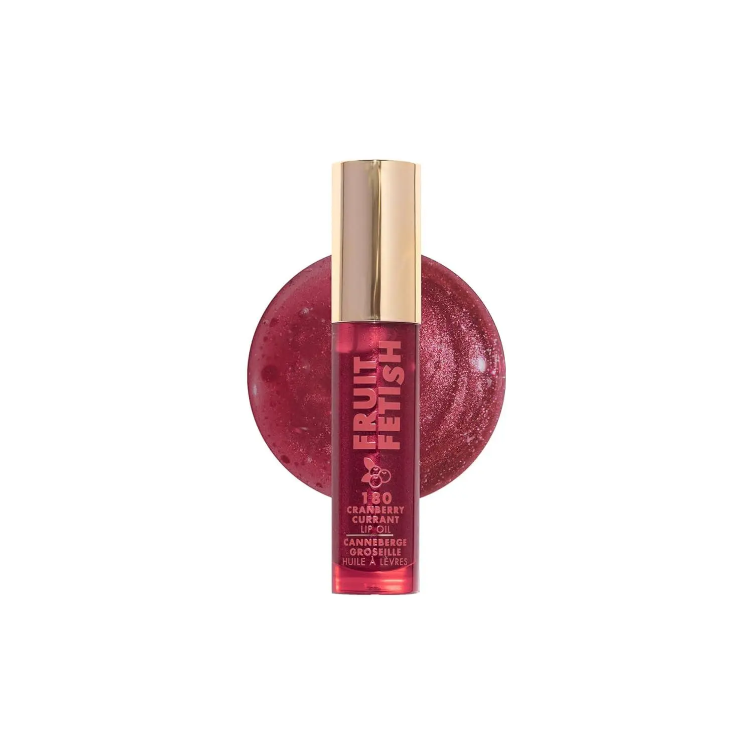 Milani Fruit Fetish Lip Oil, Tinted Lip Gloss & Hydrating Lip Oil Treatment, Moisturizing Non Sticky Clear Shine, High Shine Lip Balm for Dry Lips with Vitamin E, Raspberry Peach, 0.14 oz