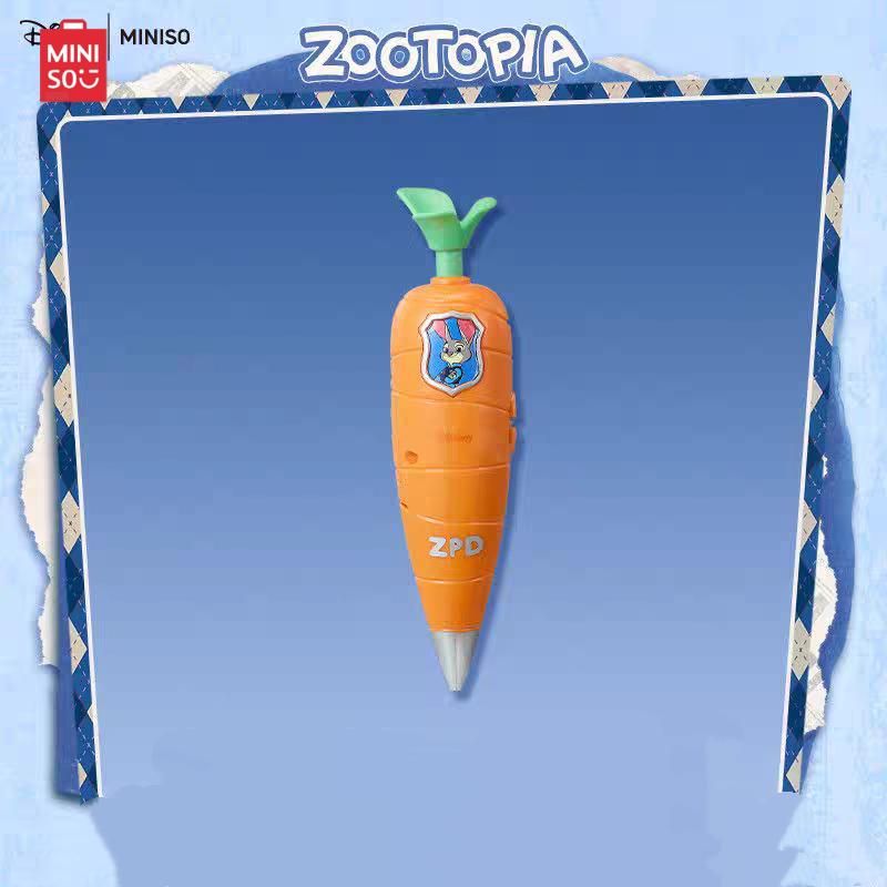 MINISO Disney Zootopia Judy Hopps' Police Life Carrot Pen - Voice Recorder & Smooth-Writing Ballpoint, Cute Collectible Gift Holiday & Holiday Haul