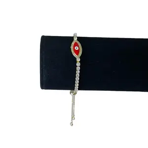 Pulseras ajustables  de color azul y rojo