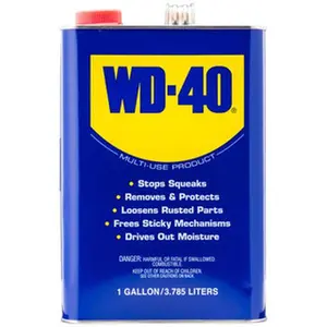 WD-40 1 Gal Multi-Use Product Bulk, Liquid, Stop Squeaks, Removes & Protects, Loosens Rusted Parts, Free Sticky Mechanisms, Drives Out Moisture 49011