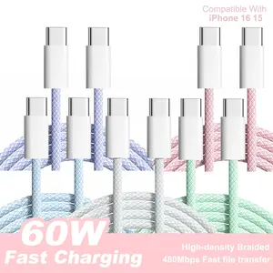 USB C to USB C Cable,USBC to USBC Cable 3.3/6.6FT 60W Type C Charger C to C Cable Super Fast Charging Cord for Apple 16/16 Pro Max/15 Plus/15 Pro Max/Galaxy S25 S24 S23 Note 20 MacBook Air