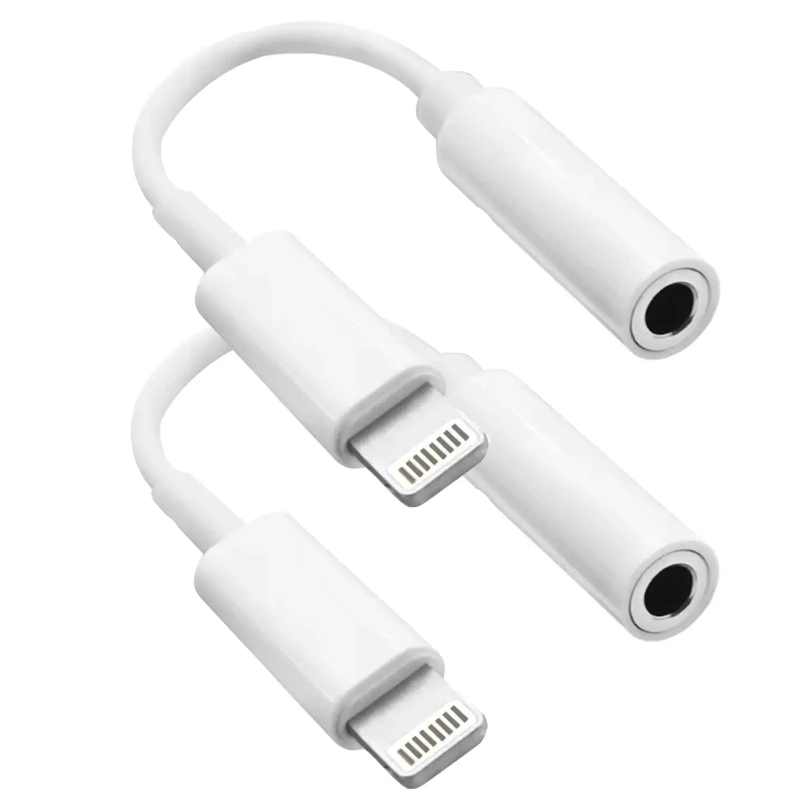 [apple Mfi Certified] 2 Pack For 3.5mm Headphones Adapter  Lightning To 3.5 Mm Headphone/earphone Jack Converter Audio Aux Dongle Compatible With 14 13 12 11 Pro Xr Xs Max X 8 7.