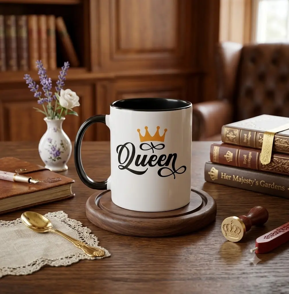 Crown Queen UV DTF - Self-Adhesive Glossy for Libbey Cups, Glass Bottles, DIY Crafts, School Supplies& Art Projects