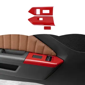 Carbon Fiber Look ABS Plastic Window Lift Switch Button Panel Cover for 2010-2014 Ford Mustang Car Interior Accessories decoration