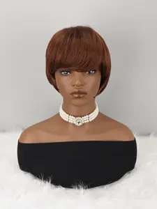 Natural Straight Hair Wig, Short Layered Design for Daily Use, Perfect for Everyday Styling Needs