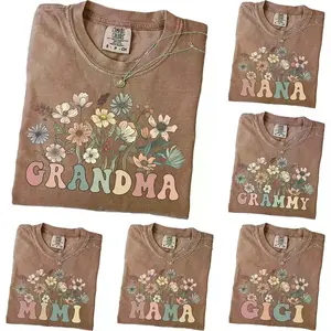Custom Personalized Grandma T-Shirt, Comfort Colors Wildflowers Mama Shirt, Custom Grandparent Gift, Floral Nana Auntie Mimi Gigi Grammy Shirt, Comfort Colors Vintage Tee, Comfort Colors Floral Gift, Mother’s Day Gift