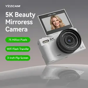 75-megapixel WiFi digital camera with beauty mode and flip screen—perfect for photography enthusiasts and travelers. This compact CCD camera comes with a 32GB memory card, batteries, and a card reader. It’s a great gift idea
