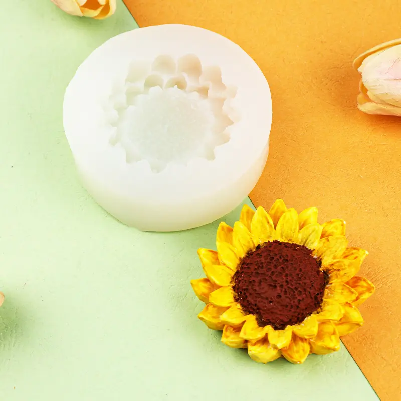 1PC Sunflower/daisy/rose Silicone Mold Molding DIY Aromatherapy Wax Candle Soap Mould, Flexible Non-Stick Reusable Craft Tool for Home Decor, Handmade Crafts, Soap Molds, Soap Making Supplies, Handcraft