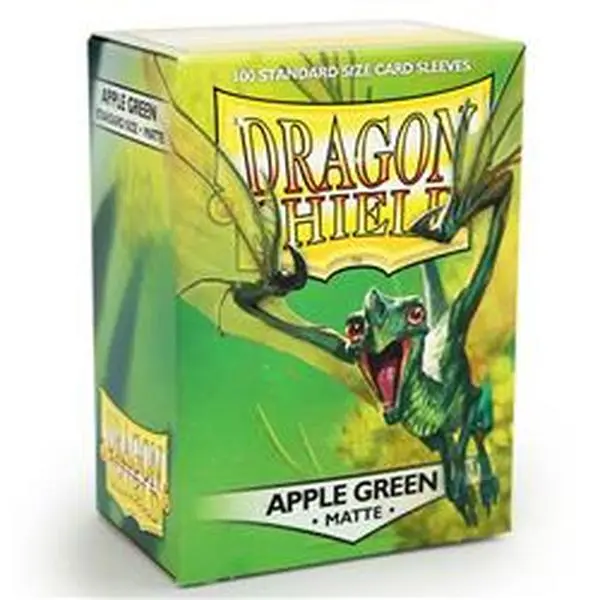 Arcane Tinmen ATM11018 DP Dragon Shield Card Sleeves, Matte Apple Green - 100 Count