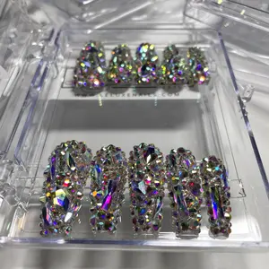 Blinged out press on nails