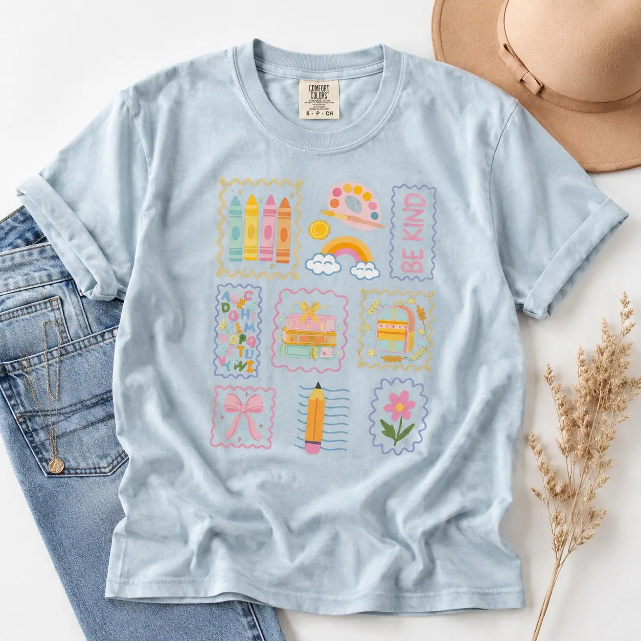Comfort Colors Teacher Life Shirt, Cute Be Kind Shirt, Back to School Shirt, Team Elementary School Teacher Shirt, School Supply Shirt - TrendWear USA
