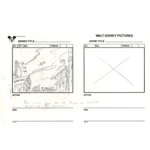 Chip n Dale Rescue Rangers Original Production Animation Storyboard Walt Disney FIRST EPISODE 1988 A32