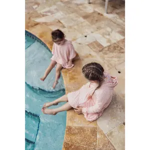 Checkered Floral Star Terry Robe