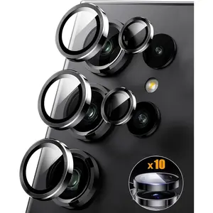 2 Set for  Galaxy S25 Ultra 5G 2025 Camera Lens Protector,  S 25 Ultra 9H Tempered Glass Camera Protector, Ultra HD, Anti Scratch, Black