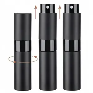 LMMAKE Premium 8ml Refillable Perfume Bottle with Ultra-Fine Mist Spray Nozzle Twist-Lock Mechanism for Luxury Perfumes & Essential Oils Compact Travel Atomizer