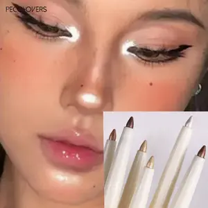 Eye Shadow Stick - Waterproof & Sweat-Proof, Natural Beauty Highlighter for Bright Eyes, Vibrant Pigments for All Light Beige Types, Eye Makeup, Durable Cosmetic Case, Glitter Eyeshadow Stick