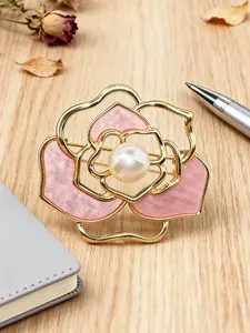 Elegant Camellia Flower Brooch, Floral Brooch, Hollow Out Design, Casual Fashion Accessory, Women's Clothing Pin, Simple and Stylish, Jewelry