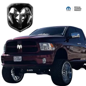 MOPAR Licensed LED RAM Grille Emblem – Chrome/Black | 2009–2018 RAM 1500 / 2500 / 3500