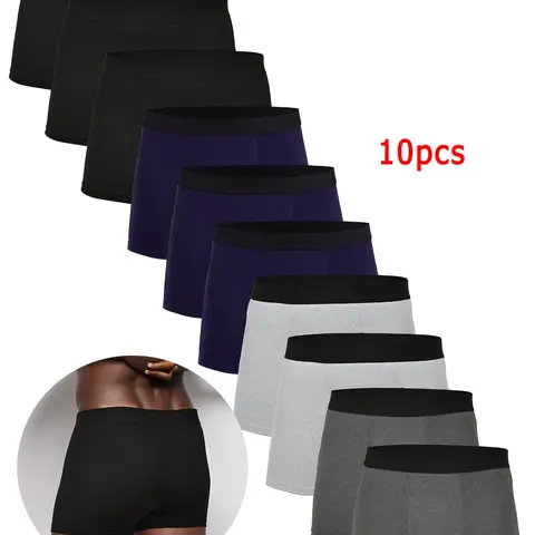 Men's Colorblock Boxer Briefs, Regular Fit Soft Breathable Casual Fabric Street Style Underwear for Daily Wear, Men's Underwear for All Seasons, Regular Fit Underclothes, Boxers Briefs